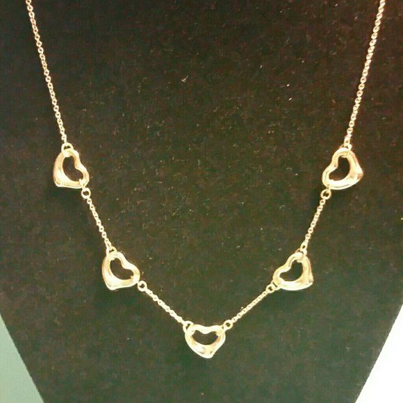 Tiffany & Co. 18k Gold Open Hearts Necklace - Picture 2 of 5